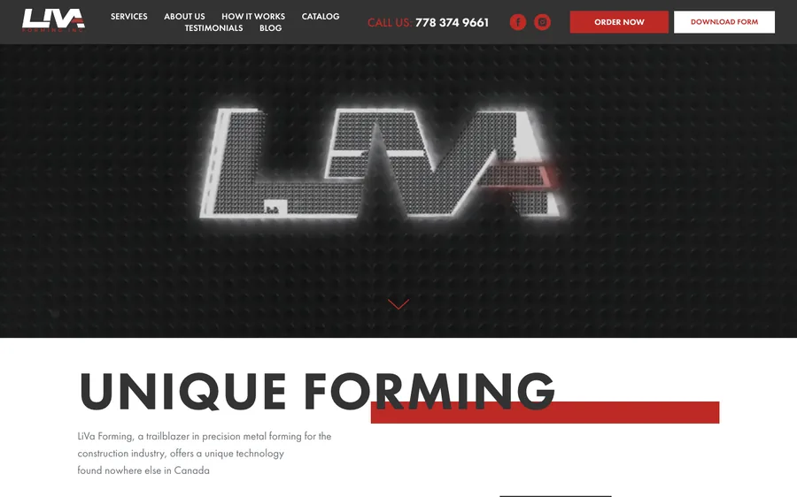 Liva Forming website